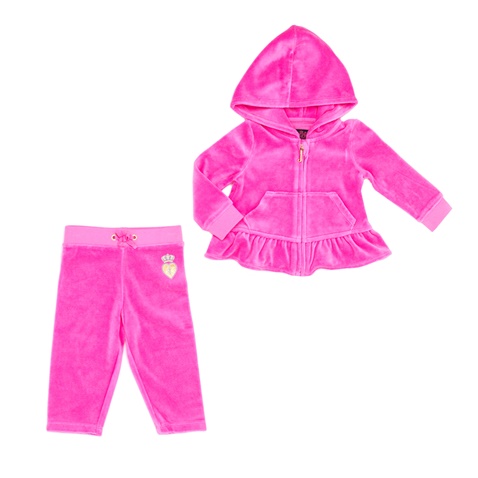 JUICY COUTURE KIDS-Βρεφικό σετ JUICY COUTURE KIDS ροζ         