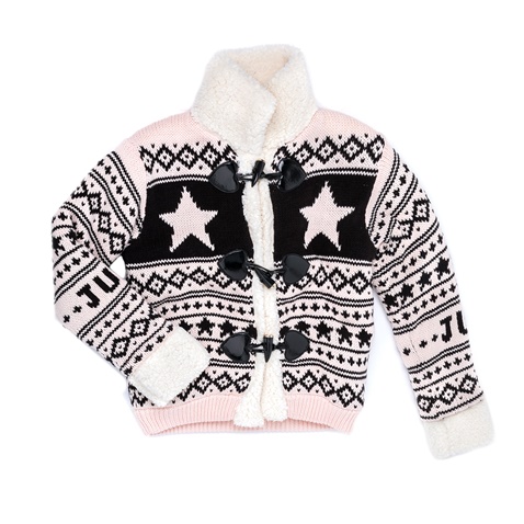 JUICY COUTURE KIDS-Παιδική ζακέτα JUICY COUTURE KIDS ροζ-μαύρη 