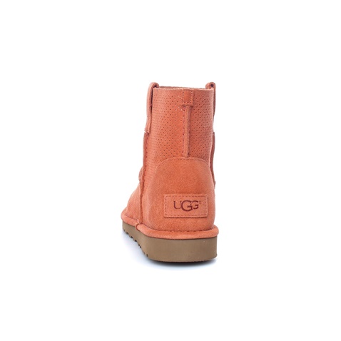 UGG-Γυναικεία μποτάκια Classic Unlined Mini Perf κοραλί-πορτοκαλί