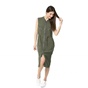 G-STAR RAW-Γυναικείο αμάνικο midi φόρεμα Powel G-STAR RAW πράσινο σκούρο