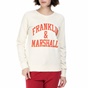 FRANKLIN & MARSHALL-Γυναικεία φούτερ μπλούζα Franklin & Marshall λευκή