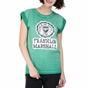 FRANKLIN & MARSHALL-Γυναικεία κοντομάνικη μπλούζα  Franklin & Marshall πράσινη
