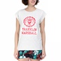 FRANKLIN & MARSHAL-Γυναικεία κοντομάνικη μπλούζα  Franklin & Marshall εκρού
