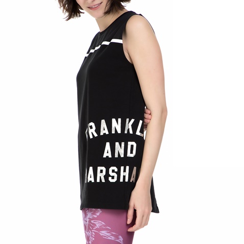 FRANKLIN & MARSHALL-Γυναικεία αμάνικη μπλούζα Franklin & Marshall μαύρη