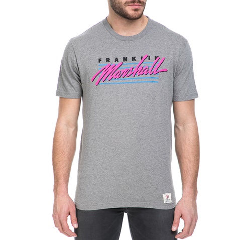 FRANKLIN & MARSHALL-Ανδρικό T-shirt Franklin & Marshall γκρι με στάμπα