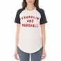 FRANKLIN & MARSHAL-Γυναικεία κοντομάνικη μπλούζα Franklin & Marshall λευκή