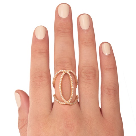JEWELTUDE-Γυναικείο επίχρυσο δαχτυλίδι Jeweltude