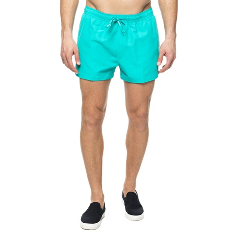 CK UNDERWEAR-Ανδρικό σορτς μαγιό DRAWSTRING CK Underwear πράσινο