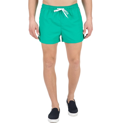 CK UNDERWEAR-Ανδρικό σορτς μαγιό  DRAWSTRING CK Underwear πράσινο