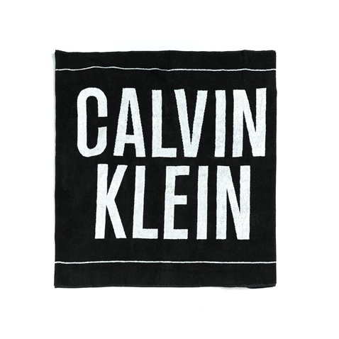 CK UNDERWEAR-Πετσέτα θαλάσσης CALVIN KLEIN μαύρη-άσπρη 