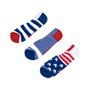 CONVERSE-Ανδρικό σετ κάλτσες CONVERSE κόκκινε-μπλε-λευκές
