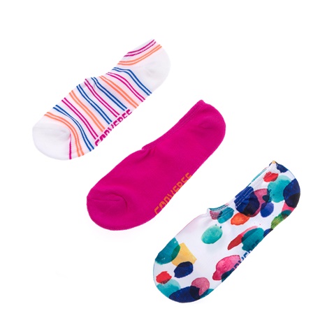 CONVERSE-Γυναικείο σετ κάλτσες CONVERSE άσπρες-μπλε-ροζ 