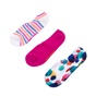 CONVERSE-Γυναικείο σετ κάλτσες CONVERSE άσπρες-μπλε-ροζ 