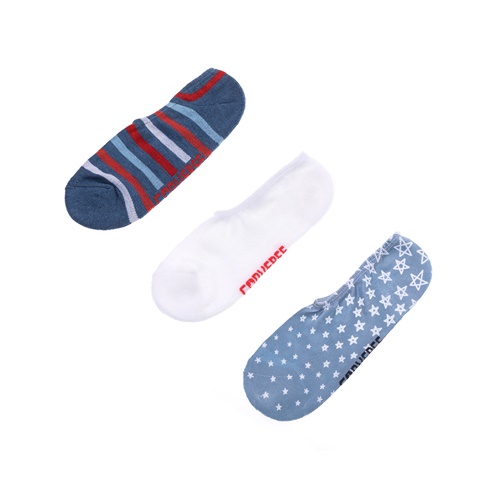 CONVERSE-Γυναικείο σετ κάλτσες CONVERSE άσπρες-μπλε-κόκκινες 
