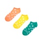 CONVERSE-Γυναικείο σετ κάλτσες CONVERSE πορτοκαλί-πράσινες-κίτρινες 