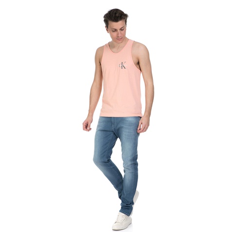 CALVIN KLEIN JEANS-Ανδρική αμάνικη μπλούζα Calvin Klein Jeans ροζ