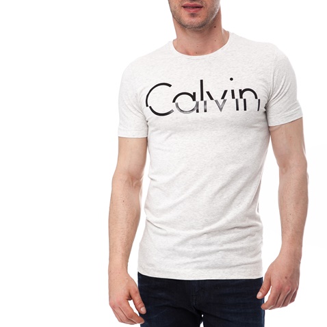 CALVIN KLEIN JEANS-Ανδρική μπλούζα Calvin Klein Jeans ημίλευκη