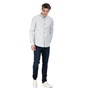 CALVIN KLEIN JEANS-Ανδρικό μακρυμάνικο πουά πουκάμισο Calvin Klein Jeans γκρι