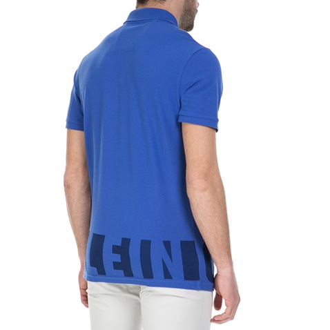 CALVIN KLEIN JEANS-Ανδρική κοντομάνικη polo μπλούζα Calvin Klein Jeans μπλε