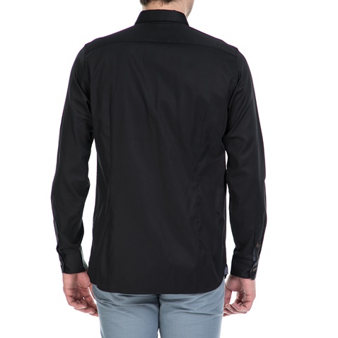 TED BAKER-Ανδρικό μακρυμάνικο πουκάμισο Ted Baker μαύρο