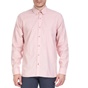 TED BAKER-Ανδρικό μακρυμάνικο πουκάμισο Ted Baker ροζ με print