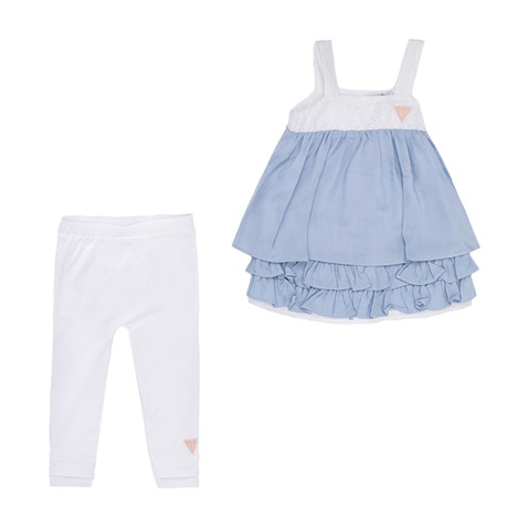 GUESS KIDS-Βρεφικό σετ GUESS KIDS άσπρο-μπλε     