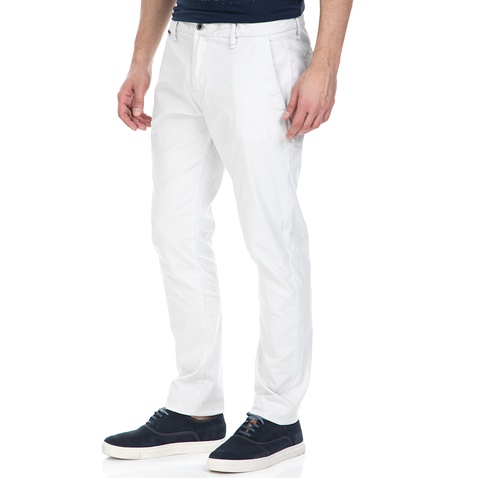 GUESS-Ανδρικό chino παντελόνι GUESS λευκό 