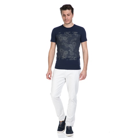 GUESS-Ανδρικό chino παντελόνι GUESS λευκό 