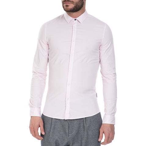 GUESS-Ανδρικό πουκάμισο GUESS ροζ 