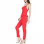 GUESS-Γυναικεία ολόσωμη φόρμα με βολάν Guess MARGIT  DOWNTOWN CREPE κόκκινη
