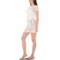 TED BAKER-Γυναικείο φόρεμα παραλίας TED BAKER CALLEA TEXTURED MESH COVER UP λευκό