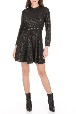 JUICY COUTURE-Γυναικείο mini φόρεμα JUICY COUTURE LACE STUDDED μαύρο