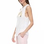 JUICY COUTURE-Γυναικεία αμάνικη μπλούζα Juicy Couture λευκή με στάμπα