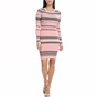 JUICY COUTURE-Γυναικείο μακρυμάνικο μίνι φόρεμα Juicy Couture ροζ -γκρι