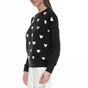 JUICY COUTURE-Γυναικείο πουλόβερ με καρδιές Juicy Couture  μαύρο