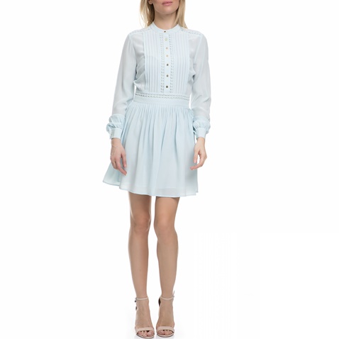 JUICY COUTURE-Γυναικείο μακρυμάνικο μίνι φόρεμα Juicy Couture γαλάζιο