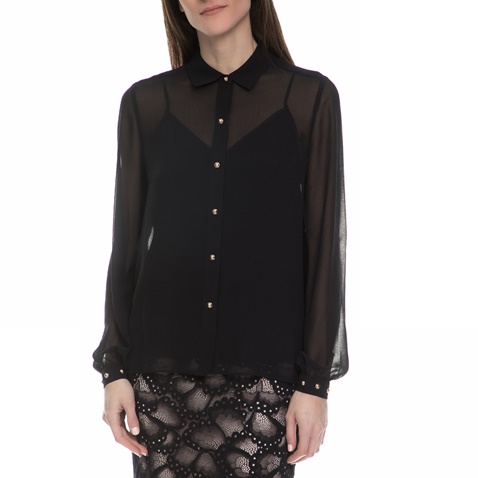 JUICY COUTURE-Γυναικείο μακρυμάνικο πουκάμισο Juicy Couture μαύρο