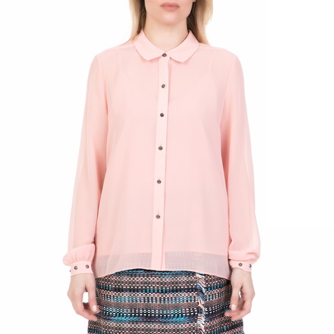 JUICY COUTURE-Γυναικείο μακρυμάνικο πουκάμισο  STUDDED JUICY COUTURE ροζ