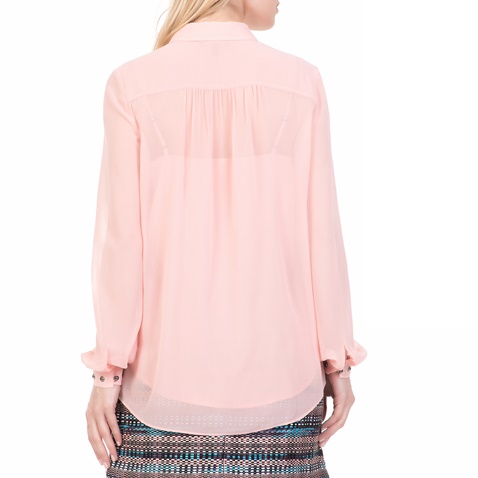 JUICY COUTURE-Γυναικείο μακρυμάνικο πουκάμισο  STUDDED JUICY COUTURE ροζ