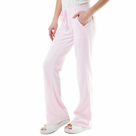 JUICY COUTURE-Γυναικείο βελουτέ παντελόνι φόρμας velour del rey Juicy Couture ροζ