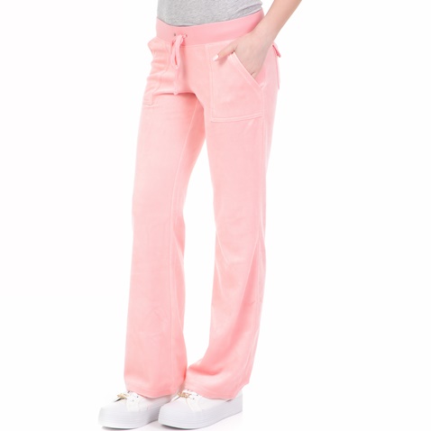 JUICY COUTURE-Γυναικείο παντελόνι φόρμας  VELOUR DEL REY JUICY COUTURE ροζ