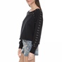 JUICY COUTURE-Γυναικείο πουλόβερ με τρουκς Juicy Couture μαύρο