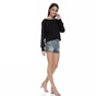 JUICY COUTURE-Γυναικείο πουλόβερ με τρουκς Juicy Couture μαύρο