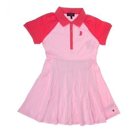 JUICY COUTURE KIDS-Κοριτσίστικο φόρεμα JUICY COUTURE COLOR BLOCK ροζ