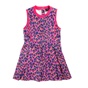 JUICY COUTURE KIDS-Φόρεμα JUICY COUTURE OFF BEAT LEOPARD SCUBA ροζ-μοβ 