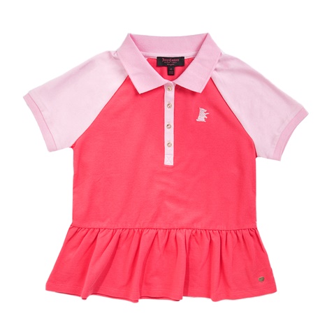 JUICY COUTURE KIDS-Κοριτσίστικη πόλο μπλούζα JUICY COUTURE ροζ 