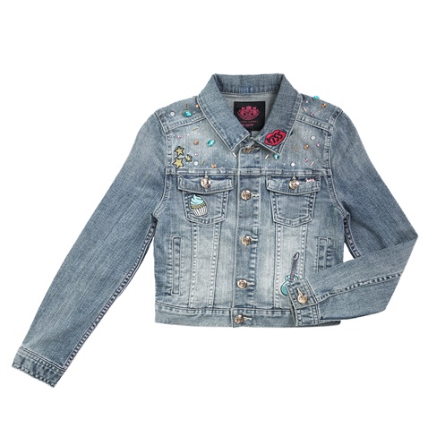 JUICY COUTURE KIDS-Ντένιμ τζάκετ JUICY COUTURE ROCKIN SCOTTY EMBELLISHED μπλε 