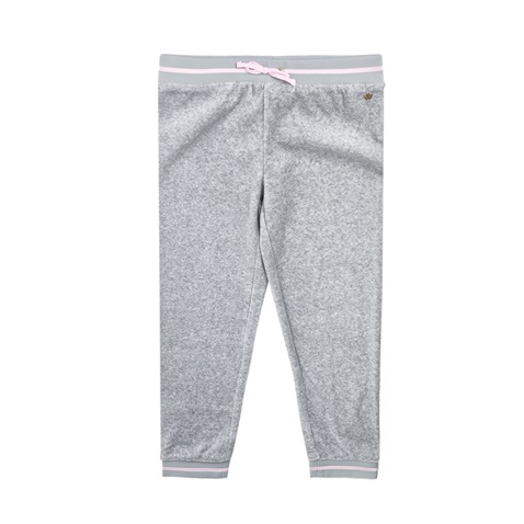 JUICY COUTURE KIDS-Κοριτσίστικο παντελόνι φόρμας JUICY COUTURE MICROTERRY LA SUNSET γκρι 