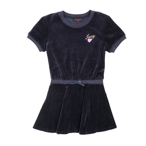 JUICY COUTURE KIDS-Κοριτσίστικο φόρεμα JUICY COUTURE HEART EXPRESSIONS μπλε 