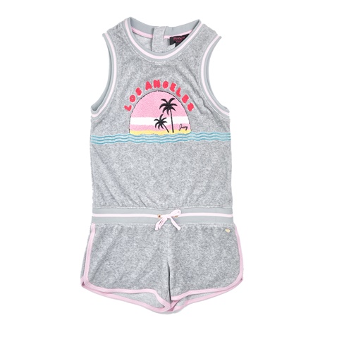 JUICY COUTURE KIDS-Ολόσωμη φόρμα JUICY COUTURE MICROTERRY LA SUNSET γκρι 